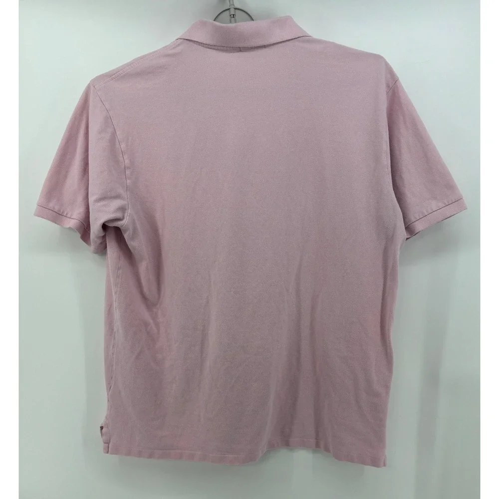 Polo Ralph Lauren Polo Shirt Men's 2XLT Pink Short Sleeve Pique Cotton Pony Logo